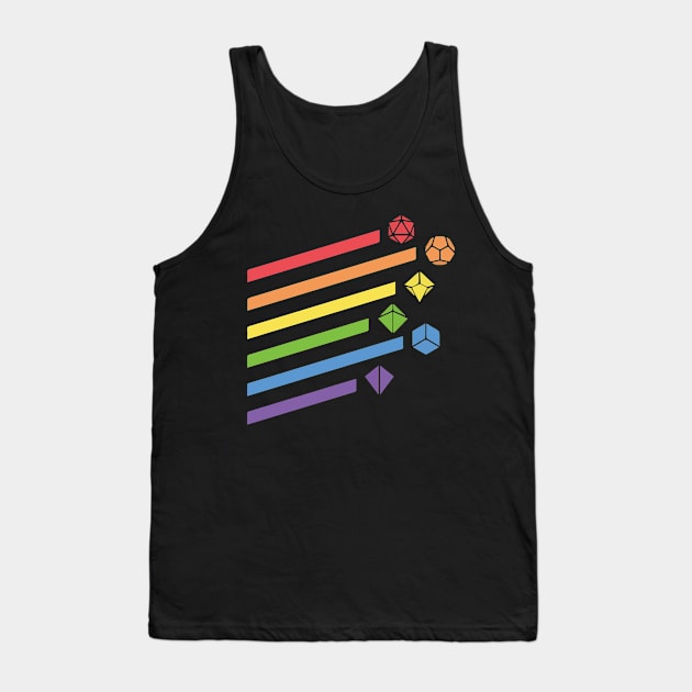 Rainbow Flying Dice Tank Top by MimicGaming